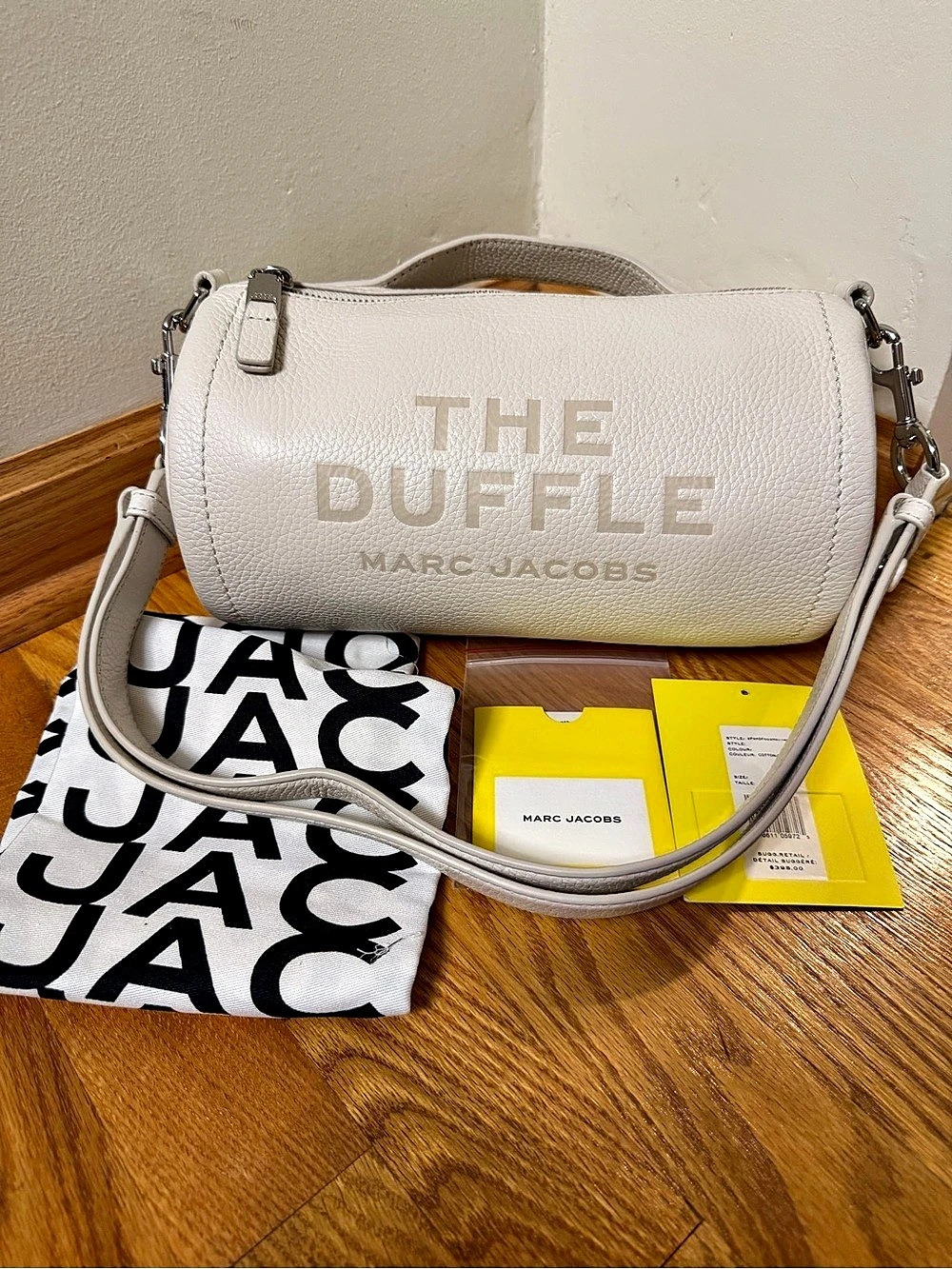 Marc Jacobs “The Duffle” Leather Crossbody in White